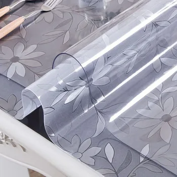 

PVCTBZB Waterproof PVC Tablecloth Transparent Table Coating Pad Kitchen Pattern Oil Painting Glass Soft Tablecloth 1.0m Modern