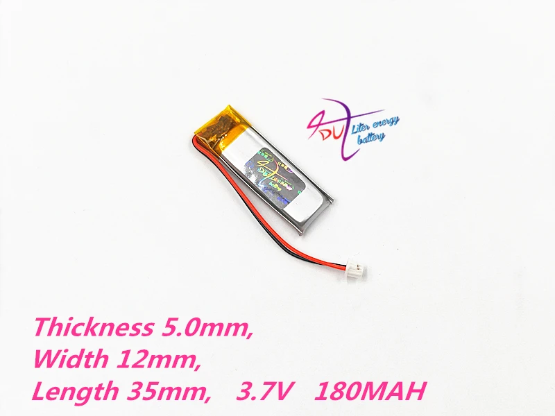 JST ZH 1 5 мм 2 pin 501235 3 7 В 180 мАч разъем литий полимерного аккумулятора для Mp3 bluetooth GPS PSP