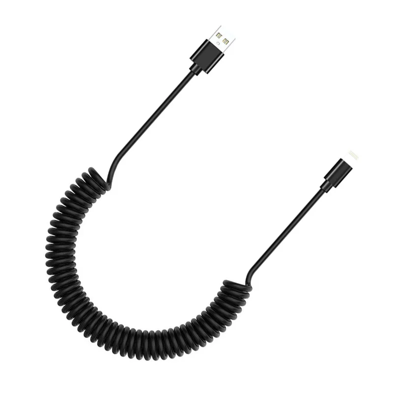 Type C Cable Charger USB C Data Sync Spring Coiled Cellphone Connector Adapter Type C Cable Charger USB C Data Sync Spring Coiled Cellphone Connector Adapter