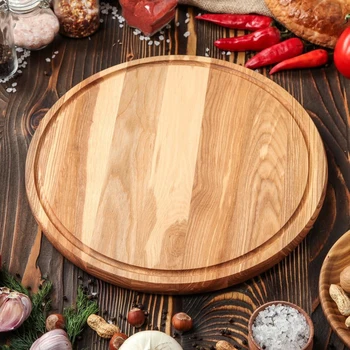 

Chopping board, for serving "For pizza", 35 cm, solid oak, ash
