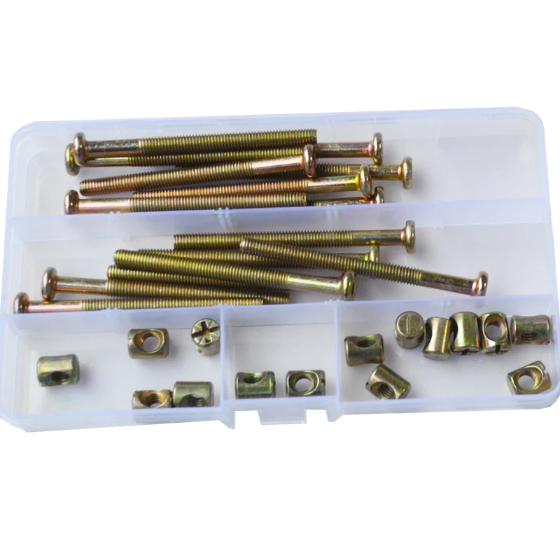 

Hex Drive Allen Socket Cap Furniture Screw Metric Thread Hexagon Machine Bolt Barrel Nut Assortment Kit M6X80 For Crib and Chair