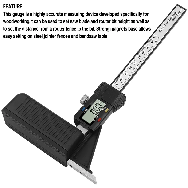 0-150mm Digital Height Gauge Electronic Digital Height Gauge Vernier Caliper Ruler  Wood Table Marking Ruler best ph meter Measurement & Analysis Tools