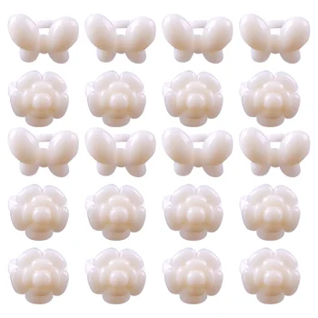 

200Pcs Butterfly Rose Shaped Nail Swatches Nail Art Display Board Nail Art Tool Mixed Color
