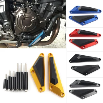 

Motorcycle Frame Slider Engine Stator Case Guard Cover Protector For Yamaha FZ07 MT07 2014 2015 2016 MT-07 FZ-07 CNC Aluminum