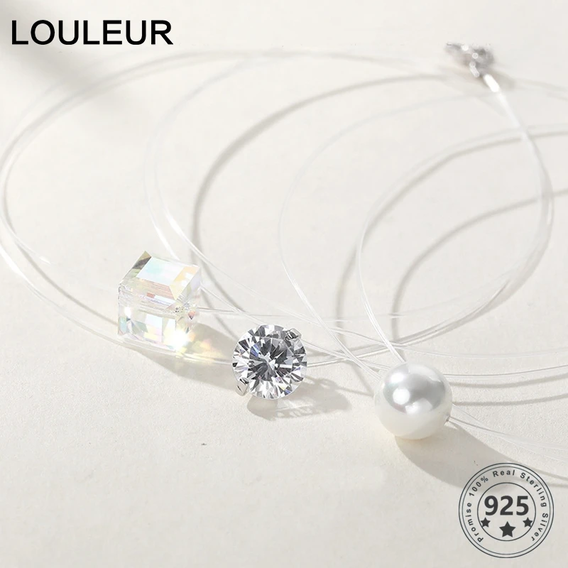 Яркая Серебряная стерео прозрачная рыболовная леска loule ожерелье со снежным