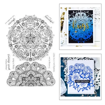 

2020 New Circle Frame Background Lace Embossing Metal Cutting Dies and Stamps Set For DIY Scrapbooking Paper Craft Card Making