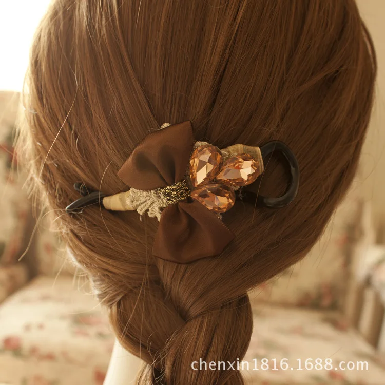 

Boutique Supply of Goods Korean Style Banana Clip Banana Clip Fishtail Clamp 8-Word Clip Fj634 Retro Crown Hair Accessories Head