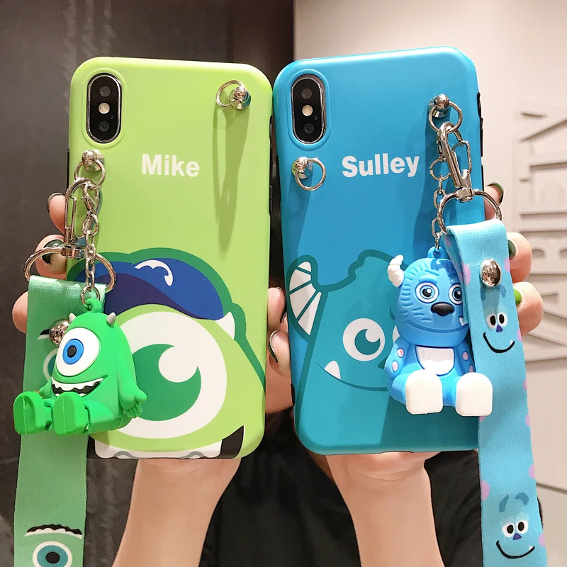 Матовый чехол с монстрами для iphone XS max XR X Cute Sullivan Mike 8plus 8 6s p 7 7P мультяшная оболочка