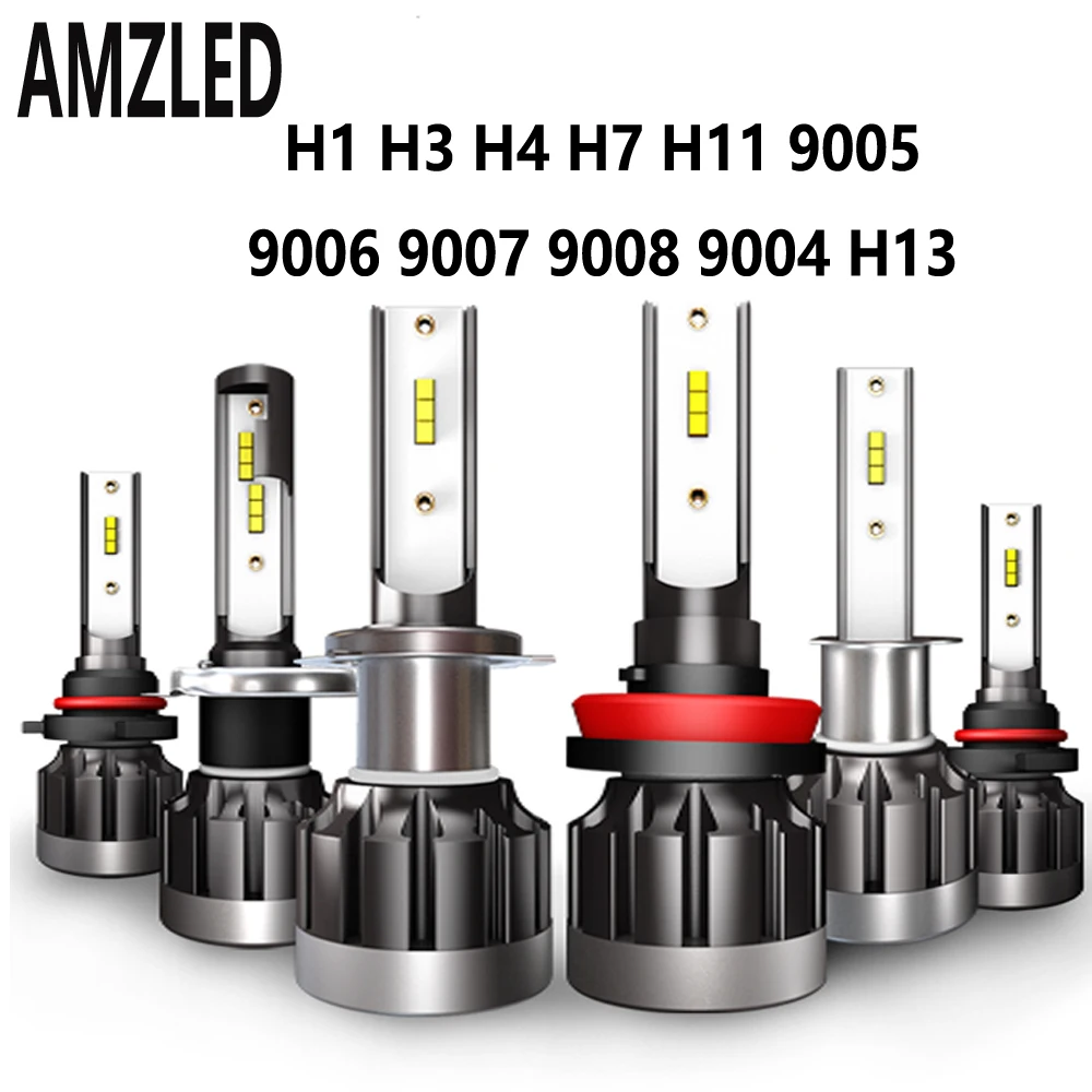 

AMZLED Car Lights LED H7 16000LM H11 LED Lamp for Car Headlight Bulbs H4 H1 H8 H9 9005 9006 HB3 HB4 Turbo H7 LED Bulbs 12V 24V