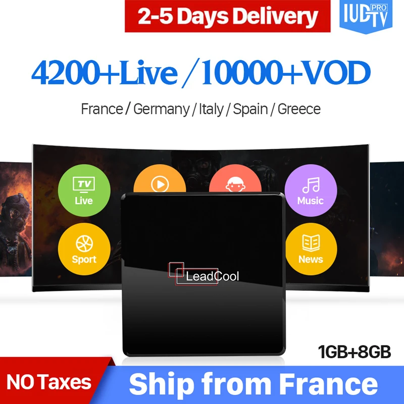 

Iptv Swedish Android 7.1 Leadcool X S905w 1G/8G Iudtv Pro Iptv Subscription Portugal Turkey Spain Germany Italy France Ip tv