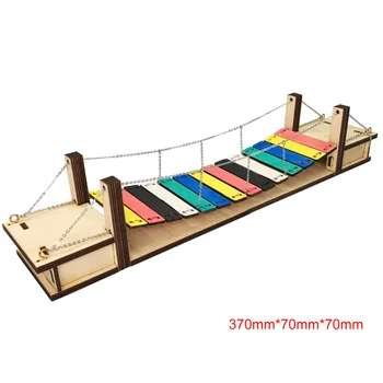 

370 x 70 x 70mm Sand Table Model Bridge Assembly Landscape Bridge Mini Cable Bridge Model Model Building Kit