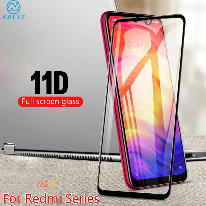 

11D Full Screen Tempered Glass for Xiaomi Redmi Note 9 Pro Max K30 K20 Pro 8A 7A 6A Redmi Note 8T.6 7 8 Pro 7S Screen Protector