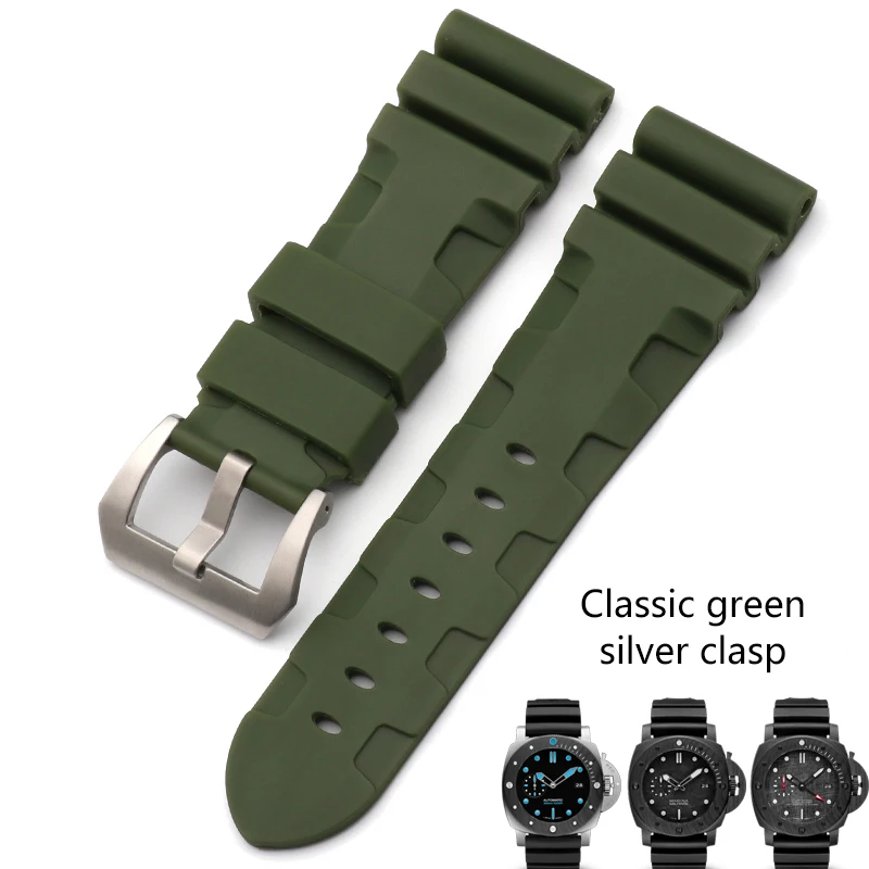 Orologi Cinturino Gomma Cinturino Orologio Subacqueo In Gomma Silicone – 20/22 Mm, Nero, Stile Ploprof, Nuovo Con Etichette Cinturino Nero Per Orologi Sub - Foto 5