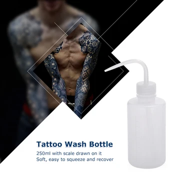 

3pcs 250ml Tattoo Wash Bottle Plastic Green Soap Squeeze Bottle Flower Watering Can Kit Curved Nozzle Tattooing Cleaning Tool