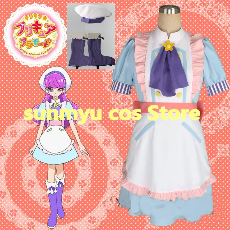 KiraKira Pretty Cure A La Mode Macaron Kotozume Yukari patissier Cosplay Costume Custom Size |