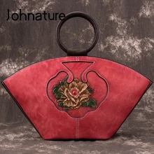 Высококачественная винтажная женская сумка новая сумка из натуральной кожи Повседневная Большая вместительная сумка через плечо из воловьей кожи