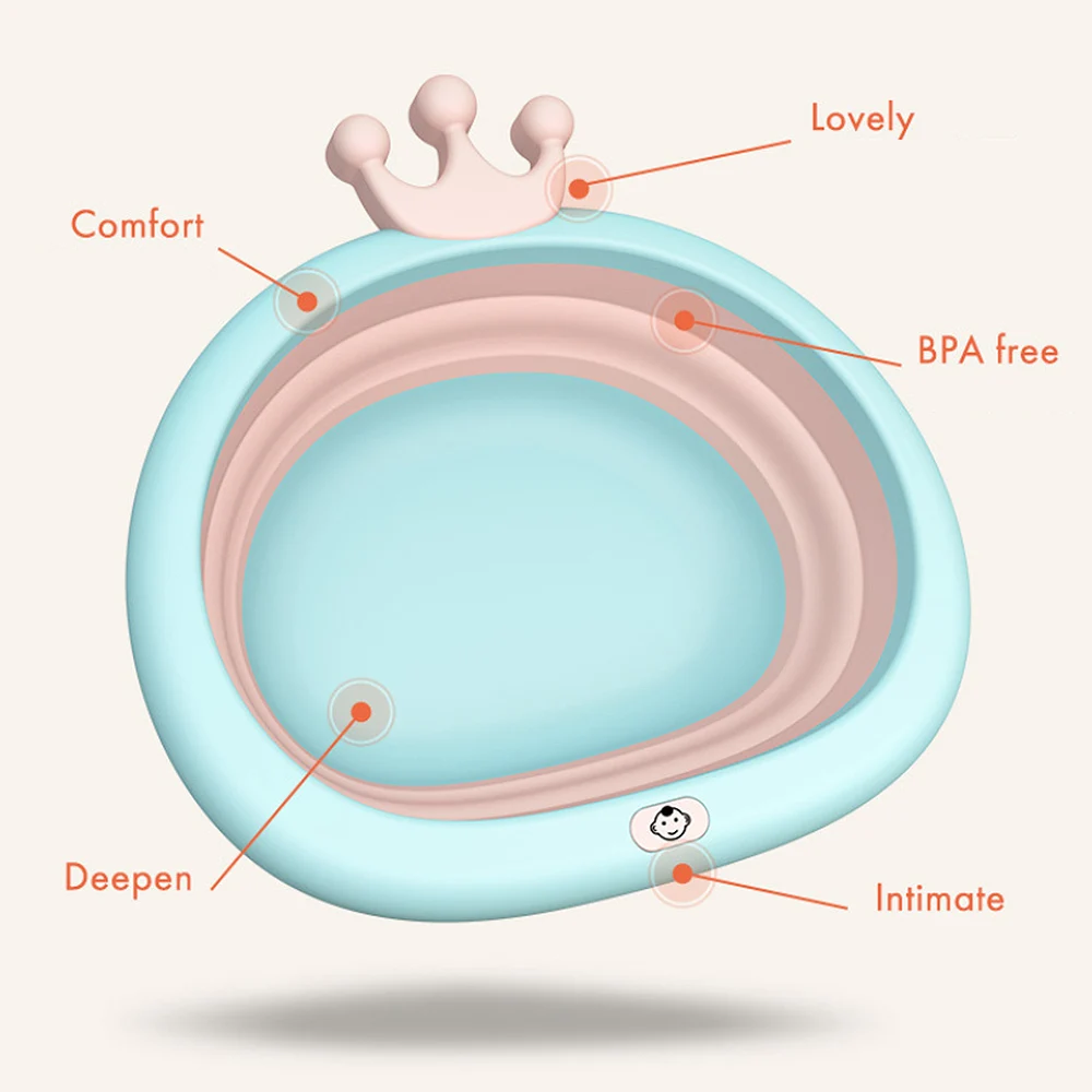 Для новорожденных PP утолщаются лицо ноги задница бассейна складной ведро милый портативный детская чашка Рыбалка продвижение бассейна