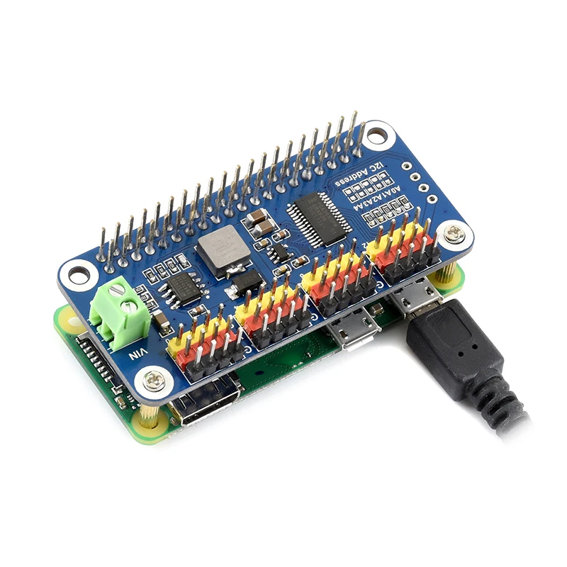 Raspberry Pi 4th поколения 3b+ 16-канальный сервопривод доска PWM Привод модуль контроллера I2C Интерфейс