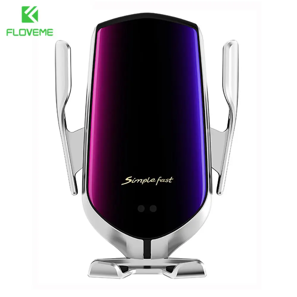 FLOVEME Wireless Car Charger Phone Holder For iphone Air Vent Mount Stand Automatic sensor Smartphone Support Holders | Мобильные