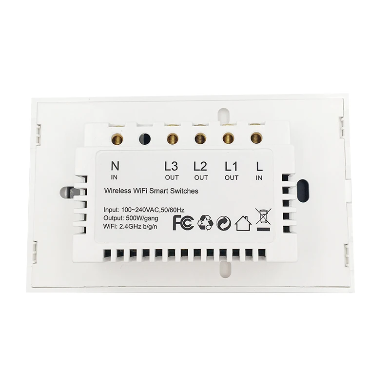 Lonsonho RF433 + Wifi Smart Switch US Tuya Smartlife App Wireless Remote Control Touch Wall Light Switch Alexa Google Home