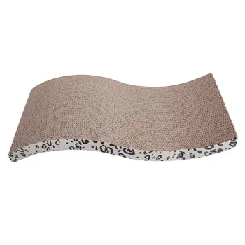 

Cool S-style Harden Corrugated Paper Pet Cat Toy Cat Claw-grinding Plate With Catnip Leopard Print P Cat Scratching Cat Toy