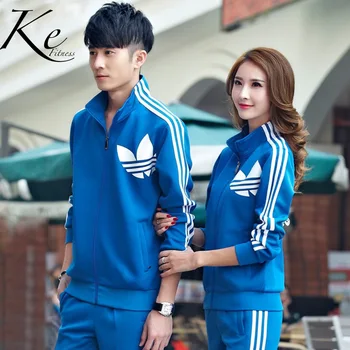 

KE tracksuit men women suit man women sportswear blue sport run fitness large big plus size 4XL couple trousers sweater lovers