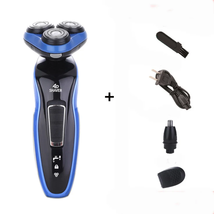 Мужские s электробритвы 4D бритва роторная с тремя головками плавающий шпон нож сетка Мужская стирка 3 Вт перезаряжаемая