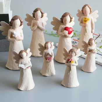 

Creative Angel Miniature Model Desk Decoration Resin Figurines Crafts Children Play Ornaments Home Decoration Birthday Gifts