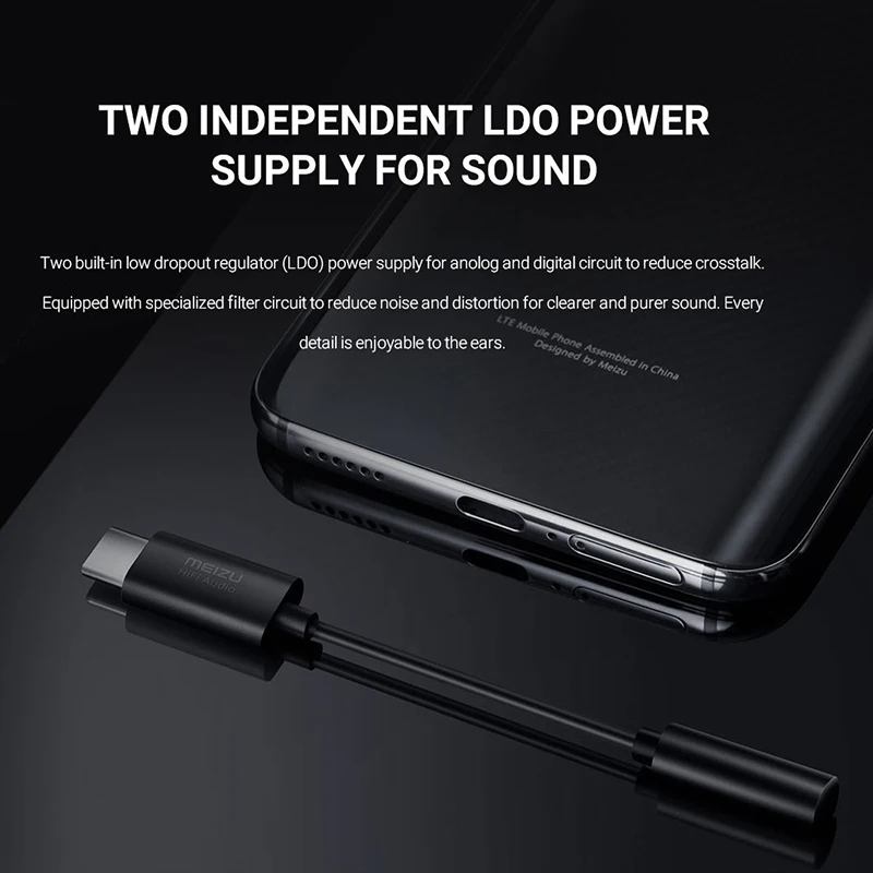 Meizu Hifi усилитель для наушников аудио HiFi без потерь DAC тип-c до 3,5 мм аудио адаптер Cirrus Logic CS43131 чип высокое сопротивление