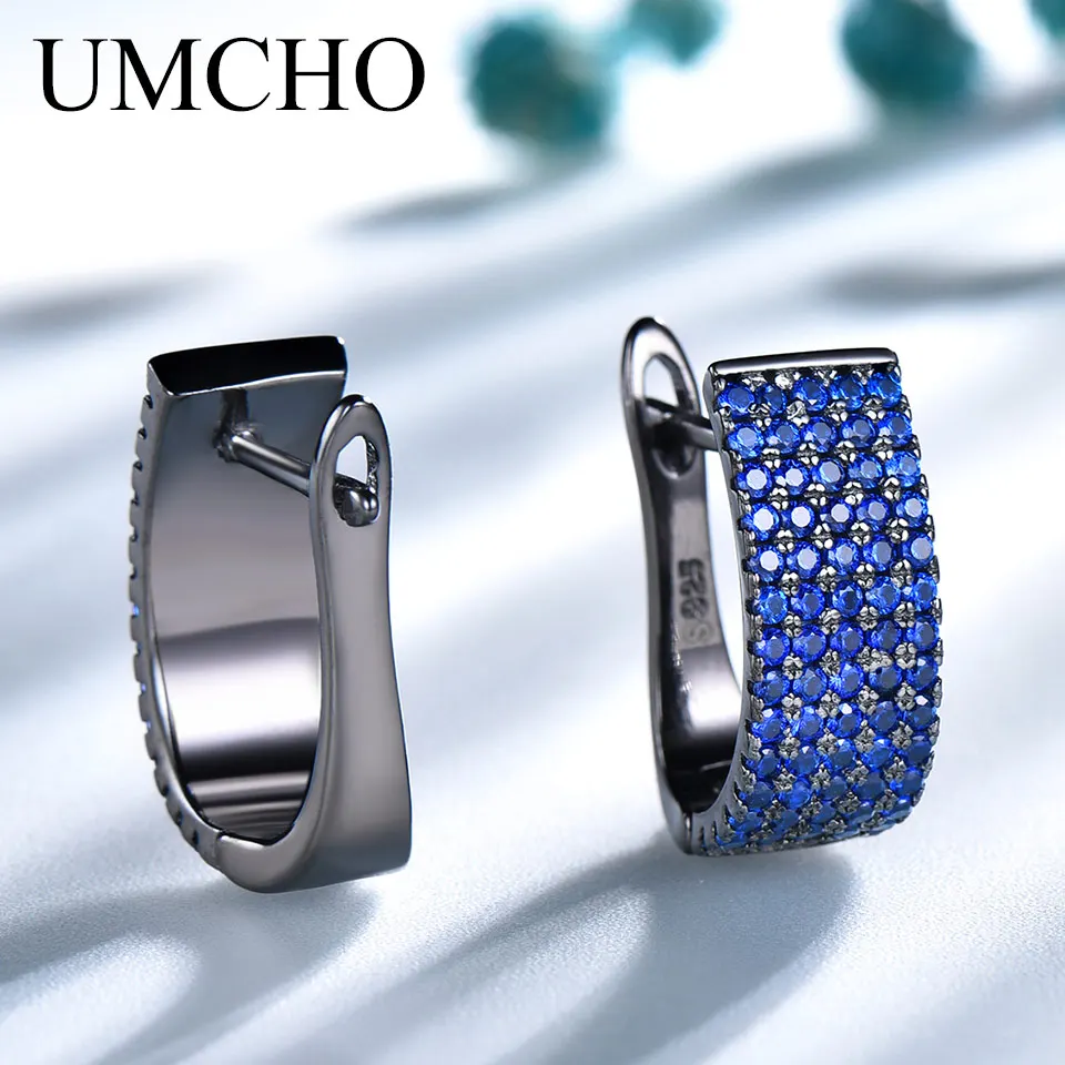 UMCHO-925 Sterling Brincos Clipe De Prata para Mulheres, Brincos De Festa De Luxo, Jóias Finas, Presente De Aniversário