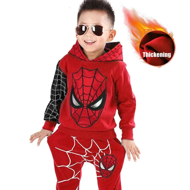 Одежда для детей; Осень-зима г.; одежда для маленьких мальчиков; костюм Бэтмена; детская одежда; костюм; Рождественский костюм для мальчиков; комплект одежды - Цвет: Red