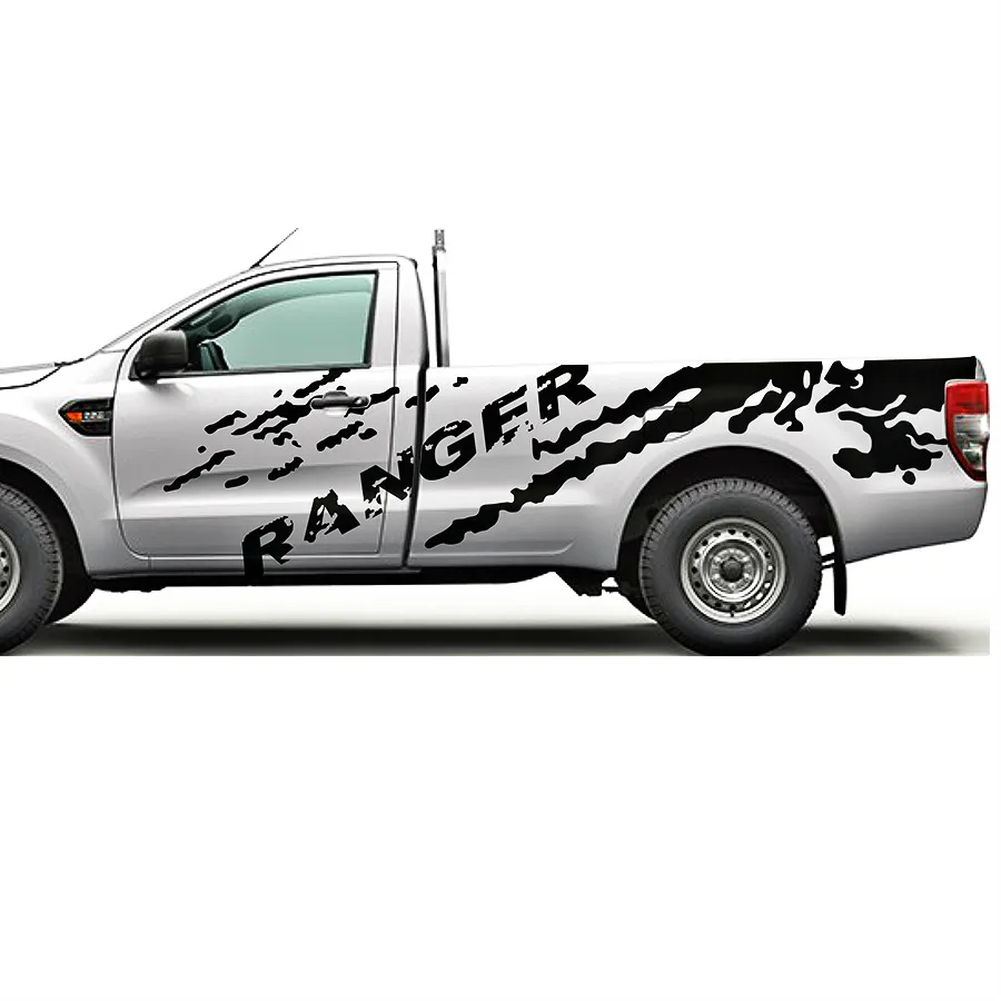 Sticker Paint Mud Pattern OEM For FORD RANGER Black Truck Logo Cover Decal  PVC