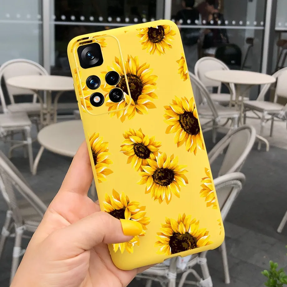 flip cases For Xiaomi Redmi Note 11 China Case 2021 6.6 inch Cute Girl Butterfly Flowers Back Cover For Redmi Note 11 Note11 Soft Silicone phone purse