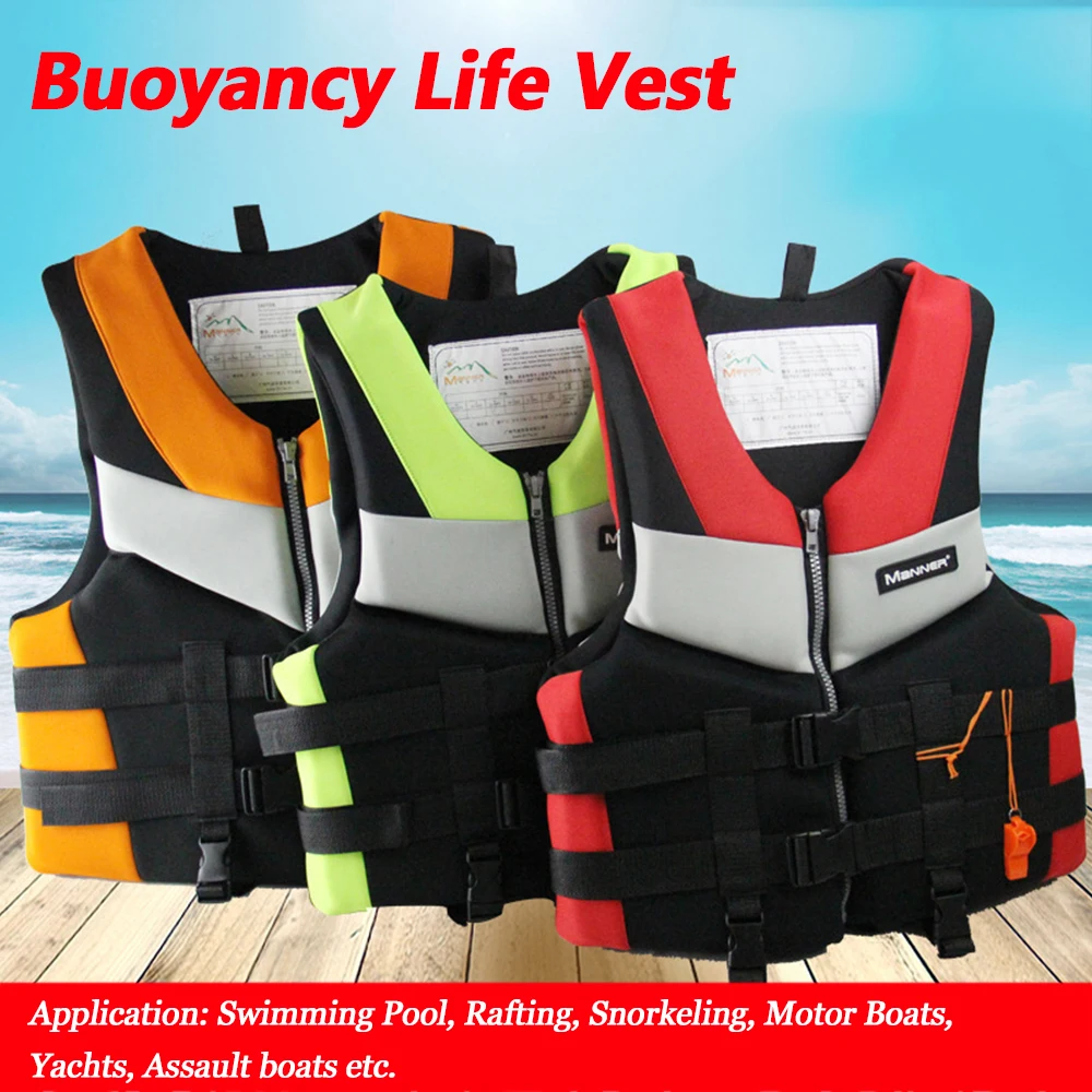 Adults Life Vest Neoprene Safety Life Jacket For Fishing/Kayaking