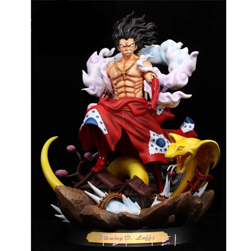 Аниме статуя ONE PIECE Соломенная шляпка Пираты Карибского моря с принтом "Манки Д лаффи, Kazunokuni полный Длина портрет анимационная фигурка GK, Коллекционная модель, игрушка