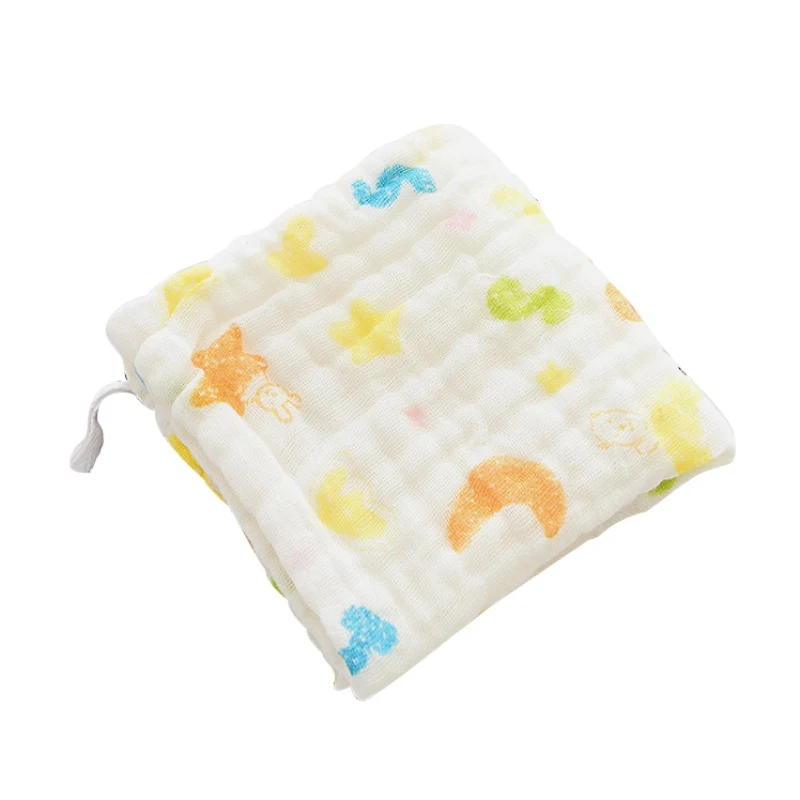 30*50 марлевый хлопковый Детский носовой платок квадратное полотенце однотонный цветочный узор удобное детское полотенце для лица, полотенце - Цвет: I
