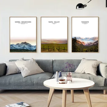 

California Sunshine Nordic Decorative Painting Living Room Modern Minimalist Style Porch Mural Model Room Creative Landscape