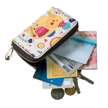 

Cute Cartoon Women Purse Coin Card Cash Holder Zipper Faux Leather Short Wallet