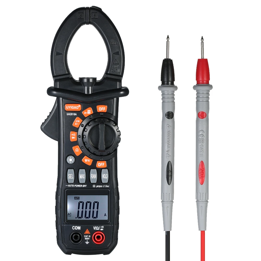 

Digital Clamp Meter 1999 Counts Auto Range Handheld Multimeter Amperimetro voltmeter Current clamp Resistance Tester