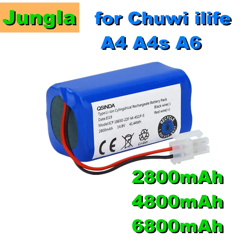 Аккумулятор для робота-пылесоса Chuwi ilife A4 A4s A6 100% мАч 14 8 оригинал | Электроника