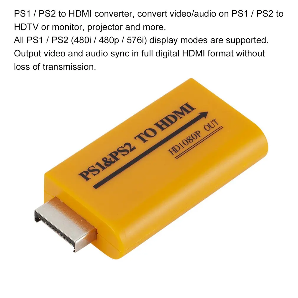 Планшеты ПК смартфон концентратор 1080P HDMI адаптер компьютеры Настольный PS к HDMI игровой автомат ноутбук для PS1 PS2