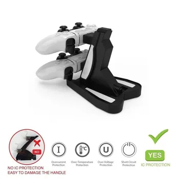 

Handle Controller USB Charger Dual Charging Dock Stand Station Cradle Holder for PS5 Gaming Console Gamepad Accessories