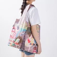 Складные сумки многоразового использования для покупок сумки для покупок эко Bolsas Ecologicas Reutilizables Torba Na Zakupy моющиеся печатные продуктовые сумки