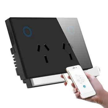 

Voice Control Smart Touching APP Multifunctional Switch Electrical Timing With Music Wall Outlet Home WIFI Socket Plug Hotel