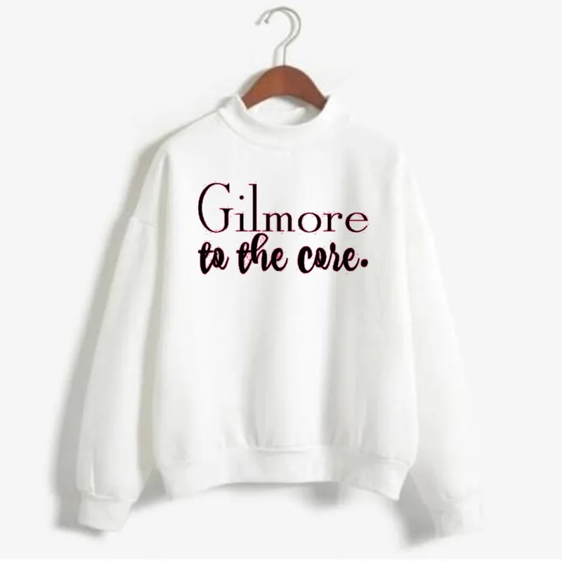 Женская толстовка gilmore, белая толстовка с капюшоном для девочек, хлопковые толстовки с круглым вырезом, Женская Осенняя Толстовка с длинным рукавом большого размера, женские свободные топы