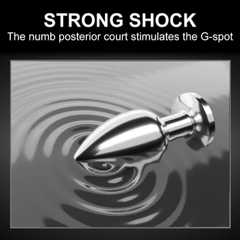 Metal Anal Vibrators Butt Plug Vibrator Wireless Remote Male Prostate Massager Adult Sex Toys for Men Woman Gay Erotic Toys 5