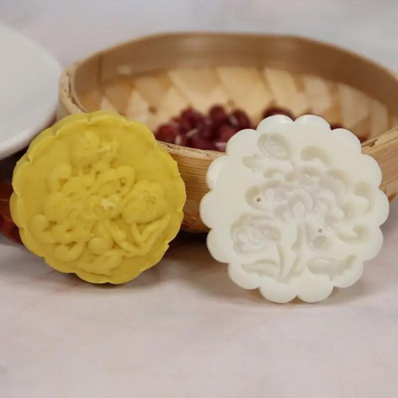 6 шт. Ручной пресс для печенья Печать Луна Торт Декор баррель Mooncake плесень 50 г кондитерские изделия DIY