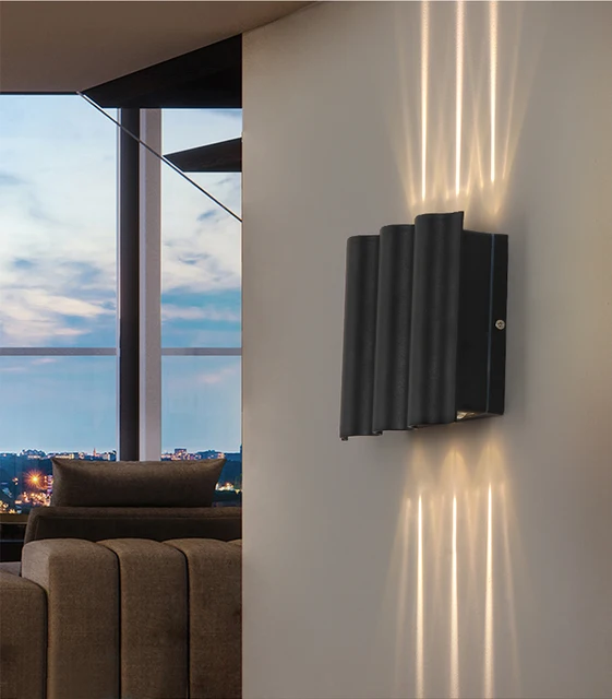 YUEEU Applique Da Parete LED 100cm - Impermeabile IP65, Nero, 32W 3000K, Per Interni Ed Esterni - Foto 5