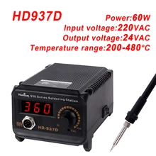 60 Вт электронный паяльник для пайки 220 В AC паяльная станция пирография дерево+ паяльники Регулируемая температура