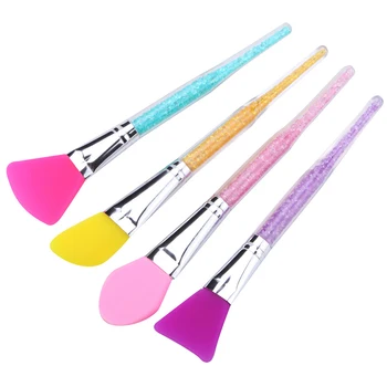 

4 Style Silicone Mask Brush Cleaner Moisturizing Sleep Mud Cream Apply Soft Cosmetic Face Care Tool For Lady Girl Rhinestone